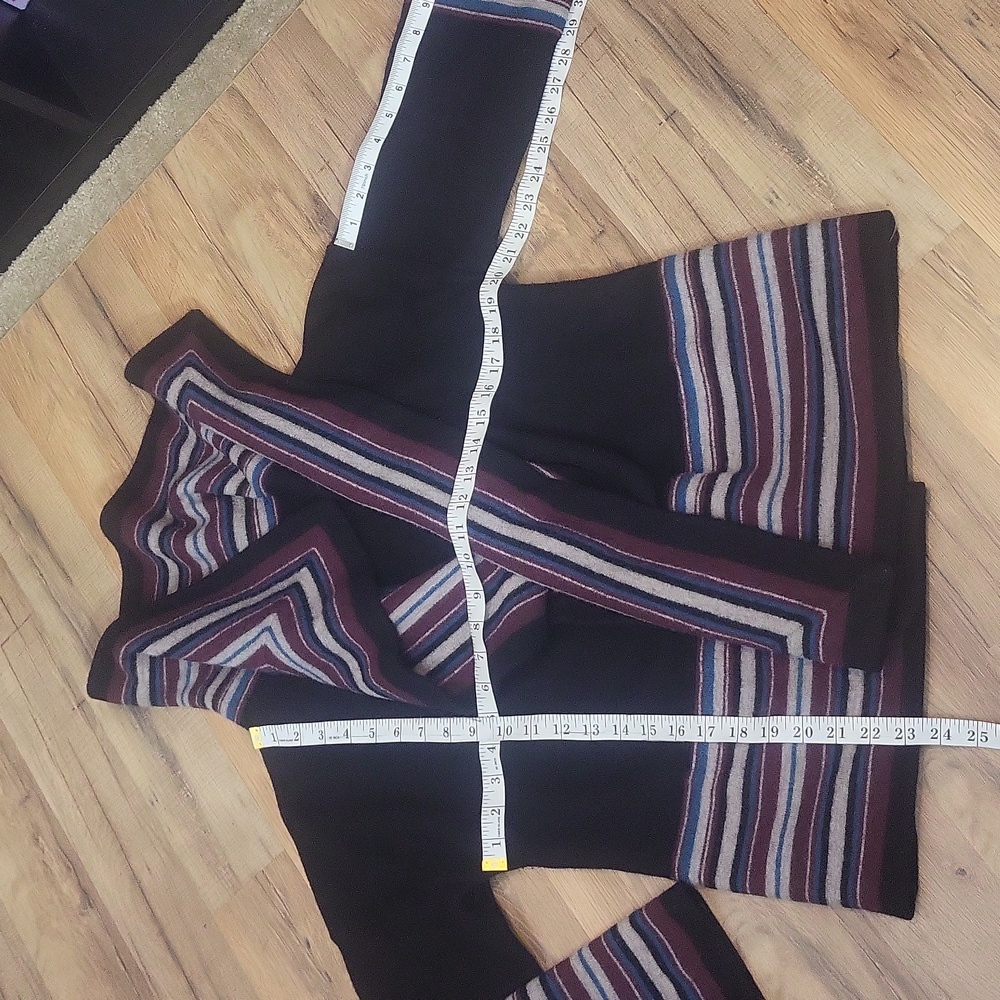 Joie Dagna 100% Wool Open Cascade Stripe Cardigan - image 8